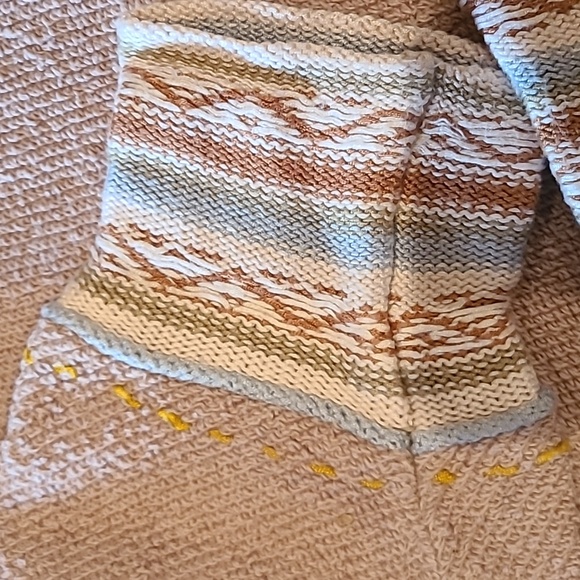 Free People Beige Crewneck Sweater with Stripes - Picture 4 of 10